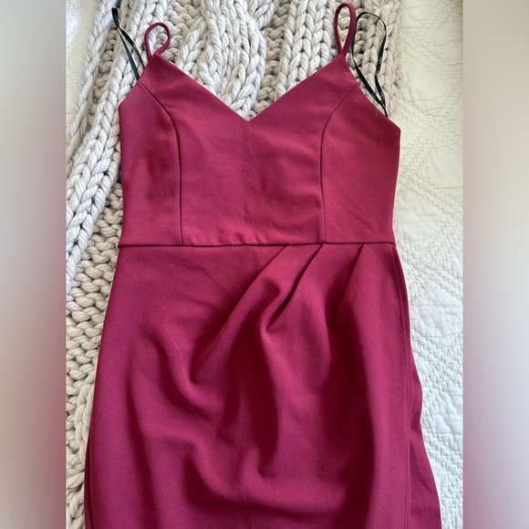NWOT- Lulu’s- Forever Your Girl Wine Red Bodycon Dress- Size Small - Picture 6 of 12